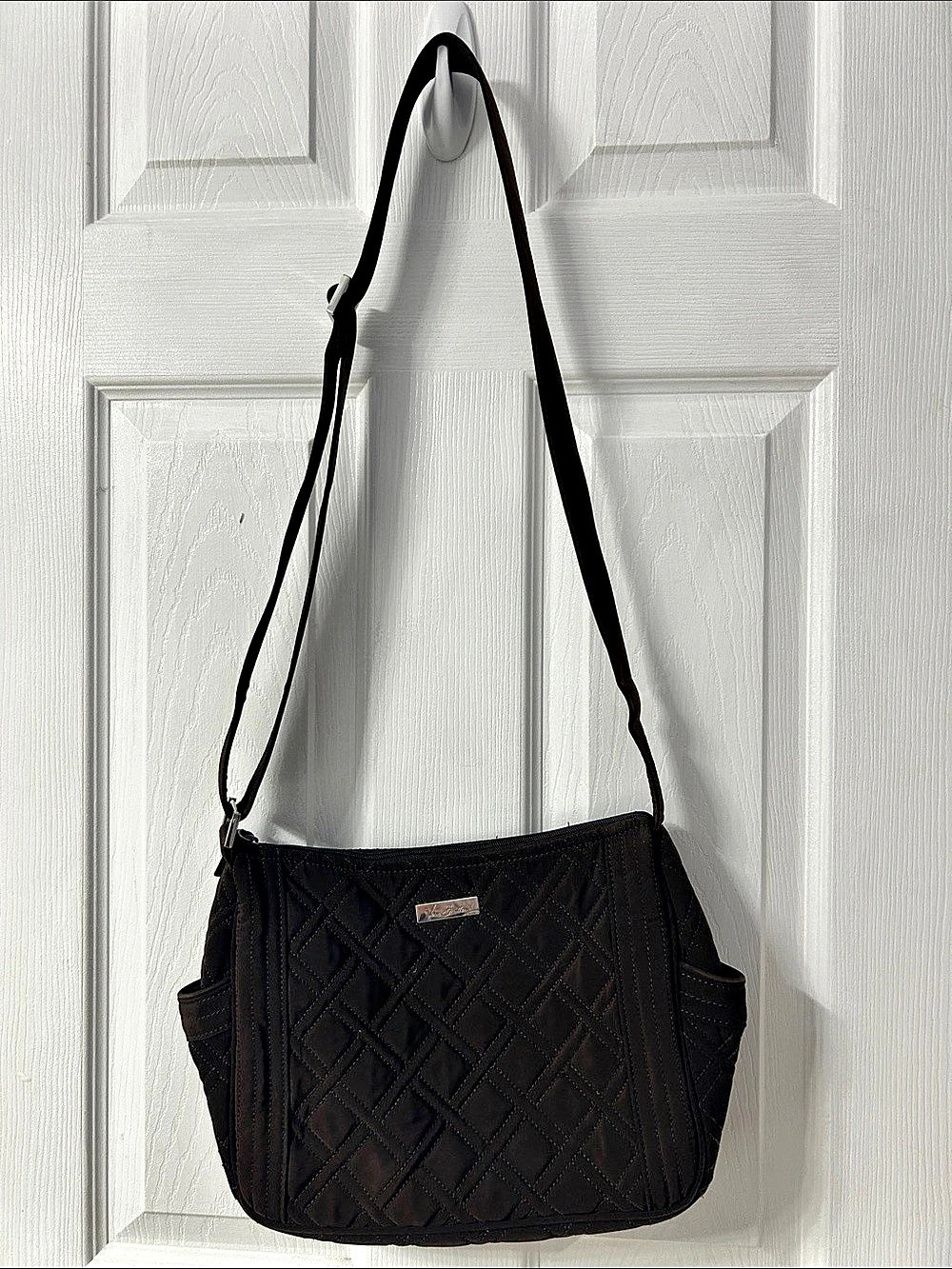 Vera Bradley Quilted Geometric Crossbody Bag in Black